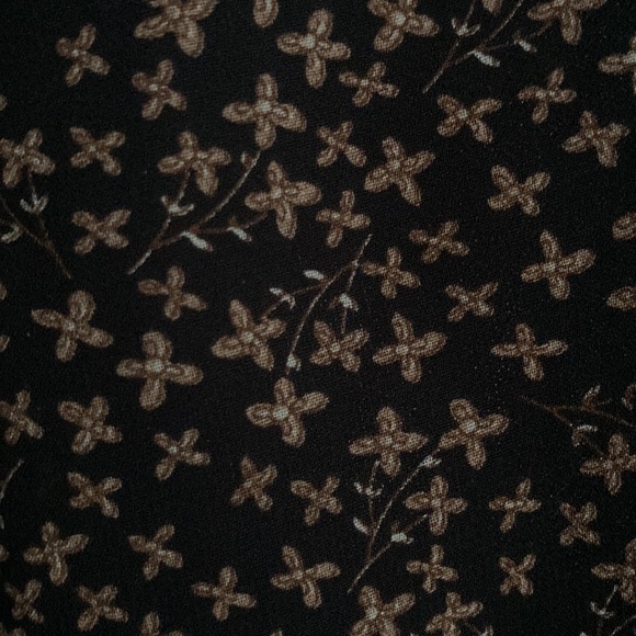 AAKAA brown and black floral chiffon boho dress, size medium - Picture 6 of 14